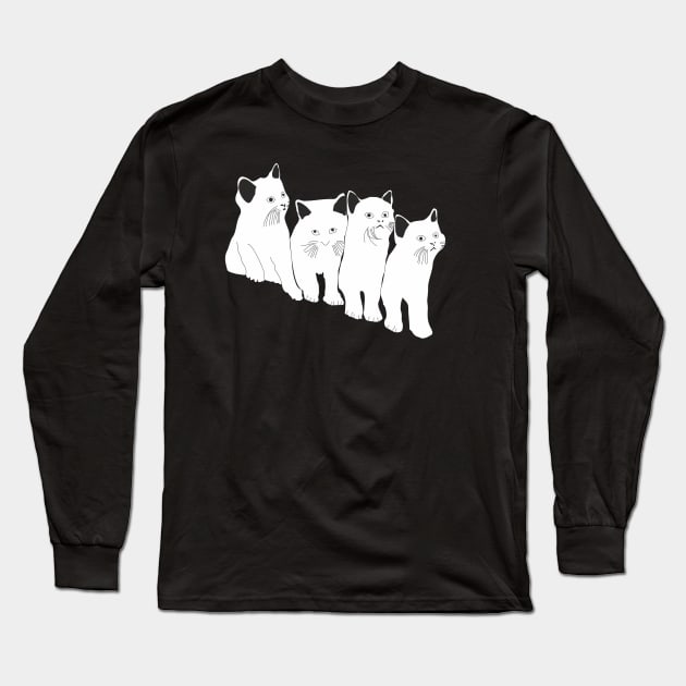 Funny Cats and Kittens Long Sleeve T-Shirt by Alex